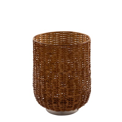 Photophore Marissa brun H 21,5 cm - Déco artisanale