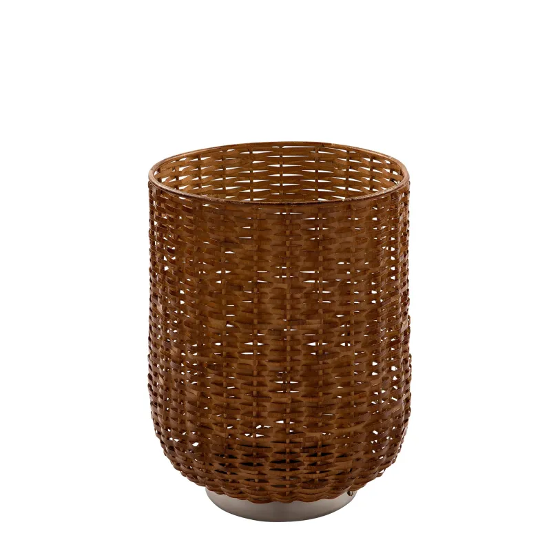 Photophore Marissa brun H 21,5 cm - Déco artisanale