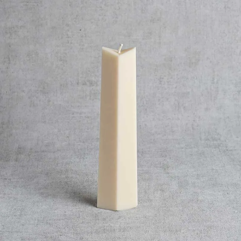 Bougie naturelle Rinette en cire de colza, fabrication artisanale en France