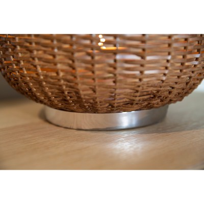 Photophore Marissa brun H 21,5 cm - Déco artisanale