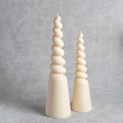 Bougies licorne Liselle et Linette en cire végétale de colza, créations artisanales françaises