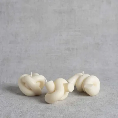 Bougies artisanales Maison du Bougeoir – gamme nœud en cire végétale colza