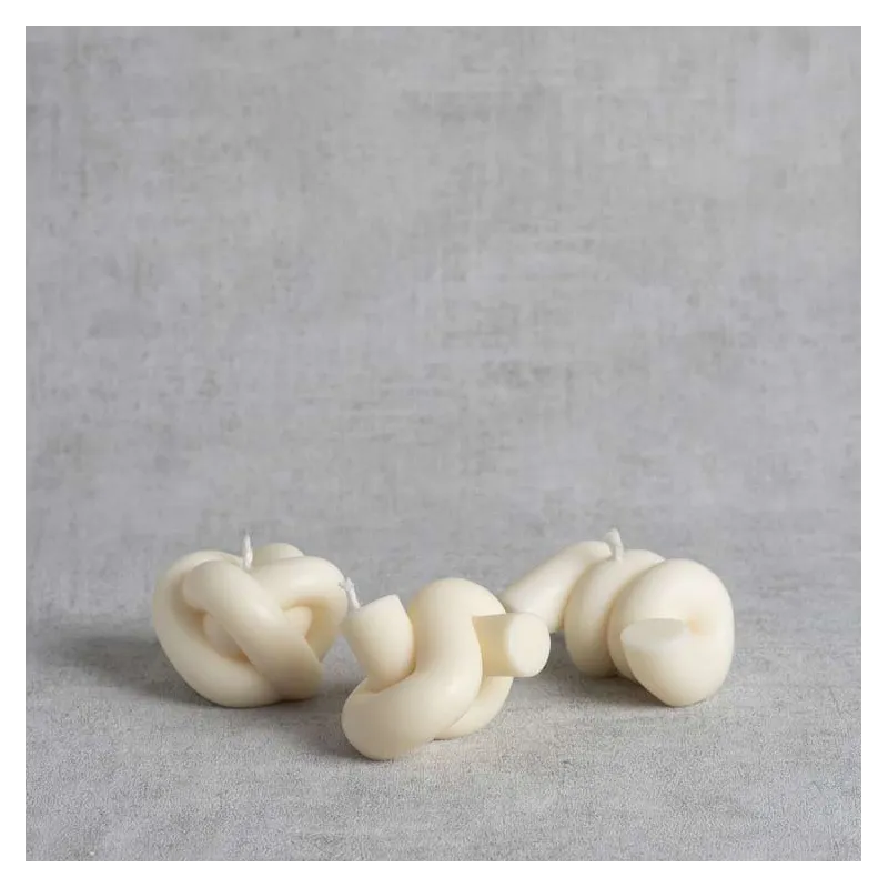 Bougies artisanales Maison du Bougeoir – gamme nœud en cire végétale colza