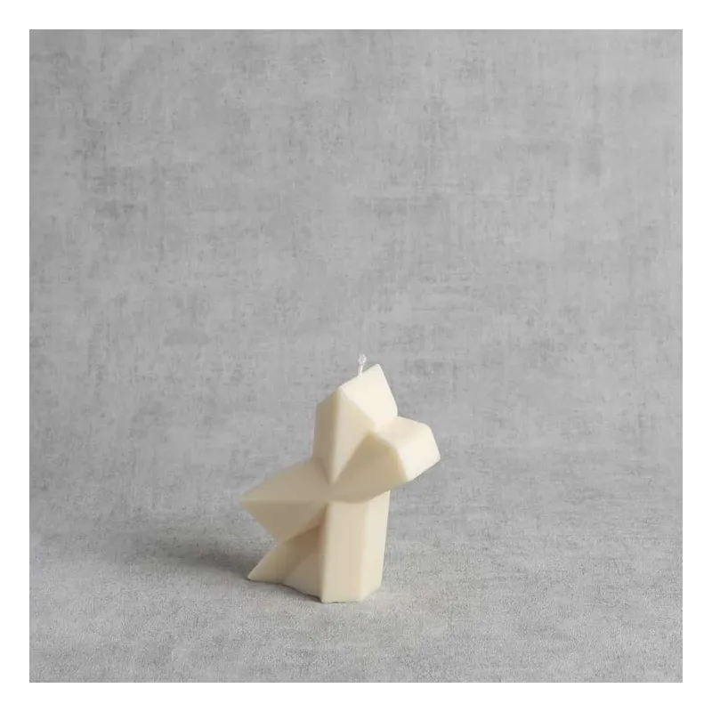 Bougie "Dobraduras II" en cire végétale – H 12 cm – vue de face