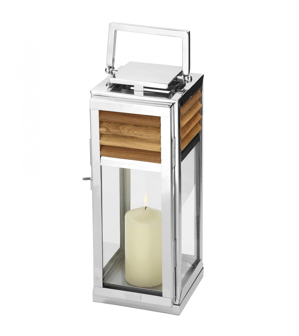 Lanterne Genua Teck & Acier inoxydable - H 45 cm