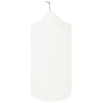 Bougie blanc mat Ø 8 cm - H 25 cm