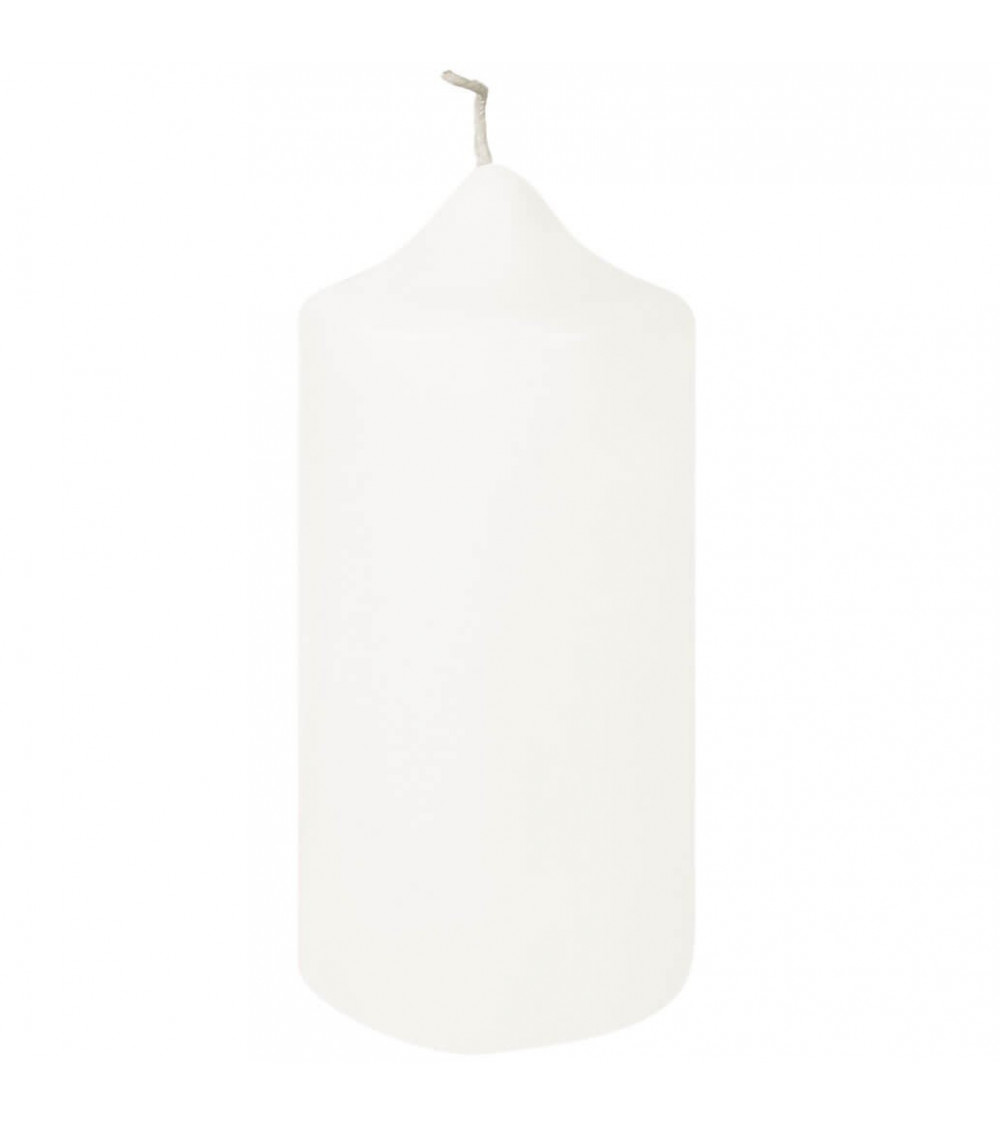 Bougie blanc mat Ø 8 cm - H 25 cm