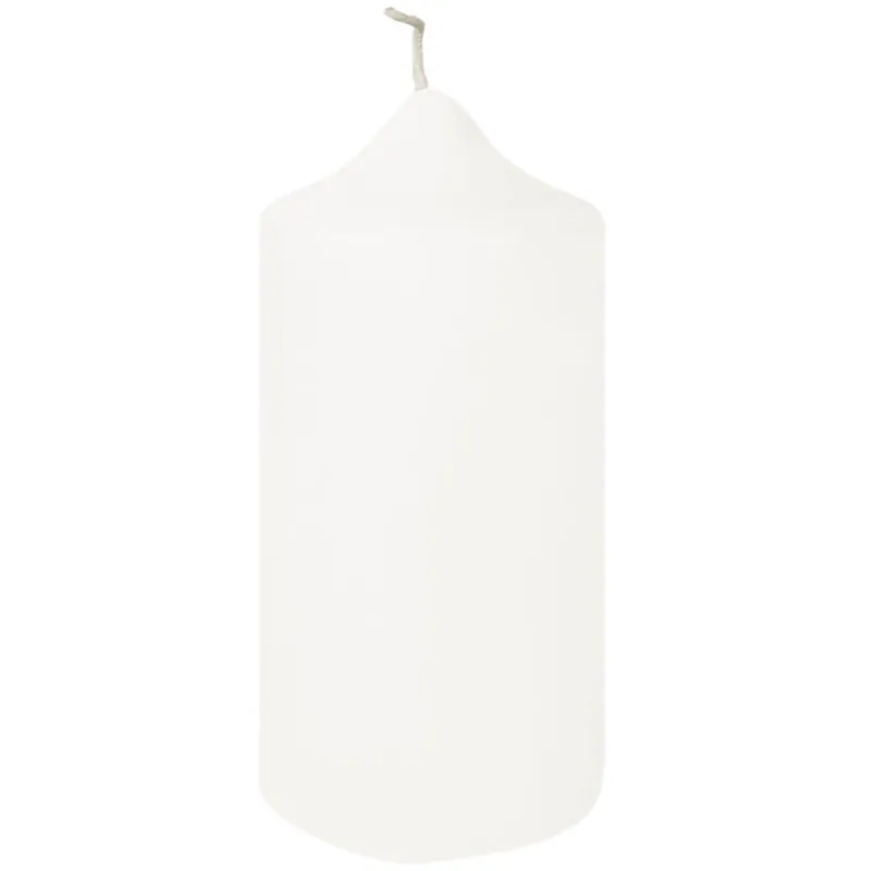 Bougie blanc mat Ø 8 cm - H 25 cm