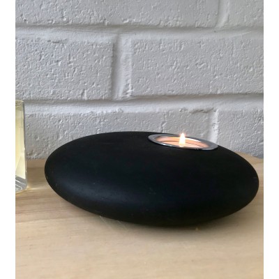 Bougeoir Galet noir