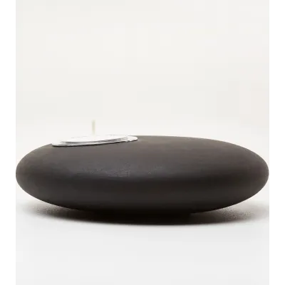 Bougeoir Galet noir – Design minéral