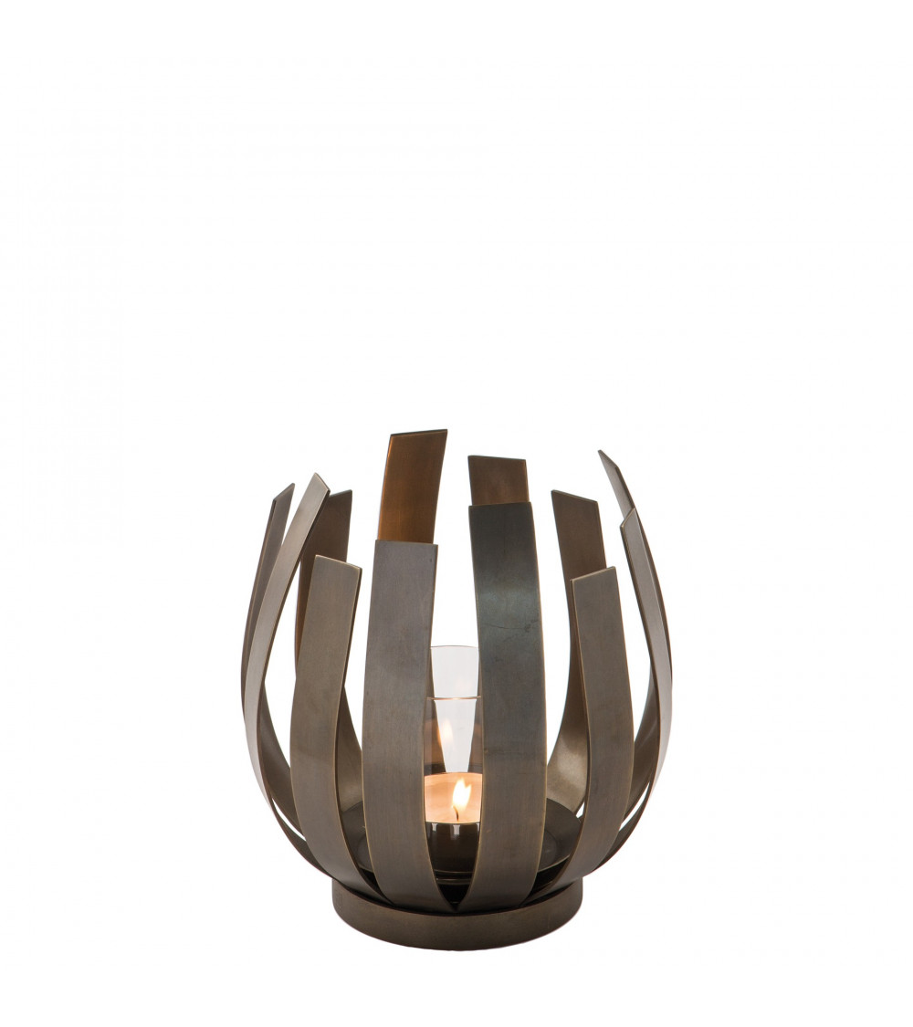 Photophore avec verre Orfea H 20 cm (livré sans verre)