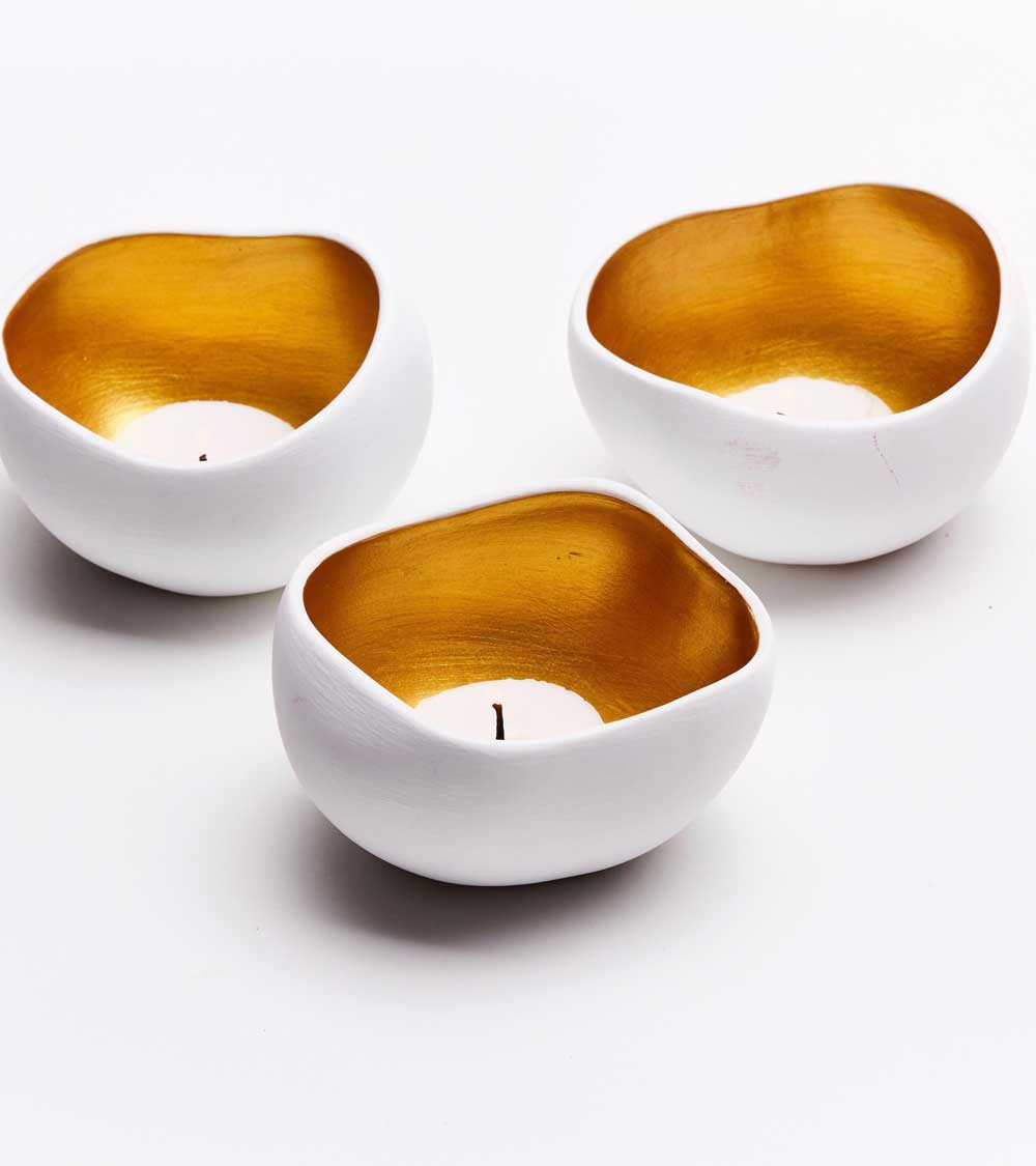 Bougeoirs Gold (x3)