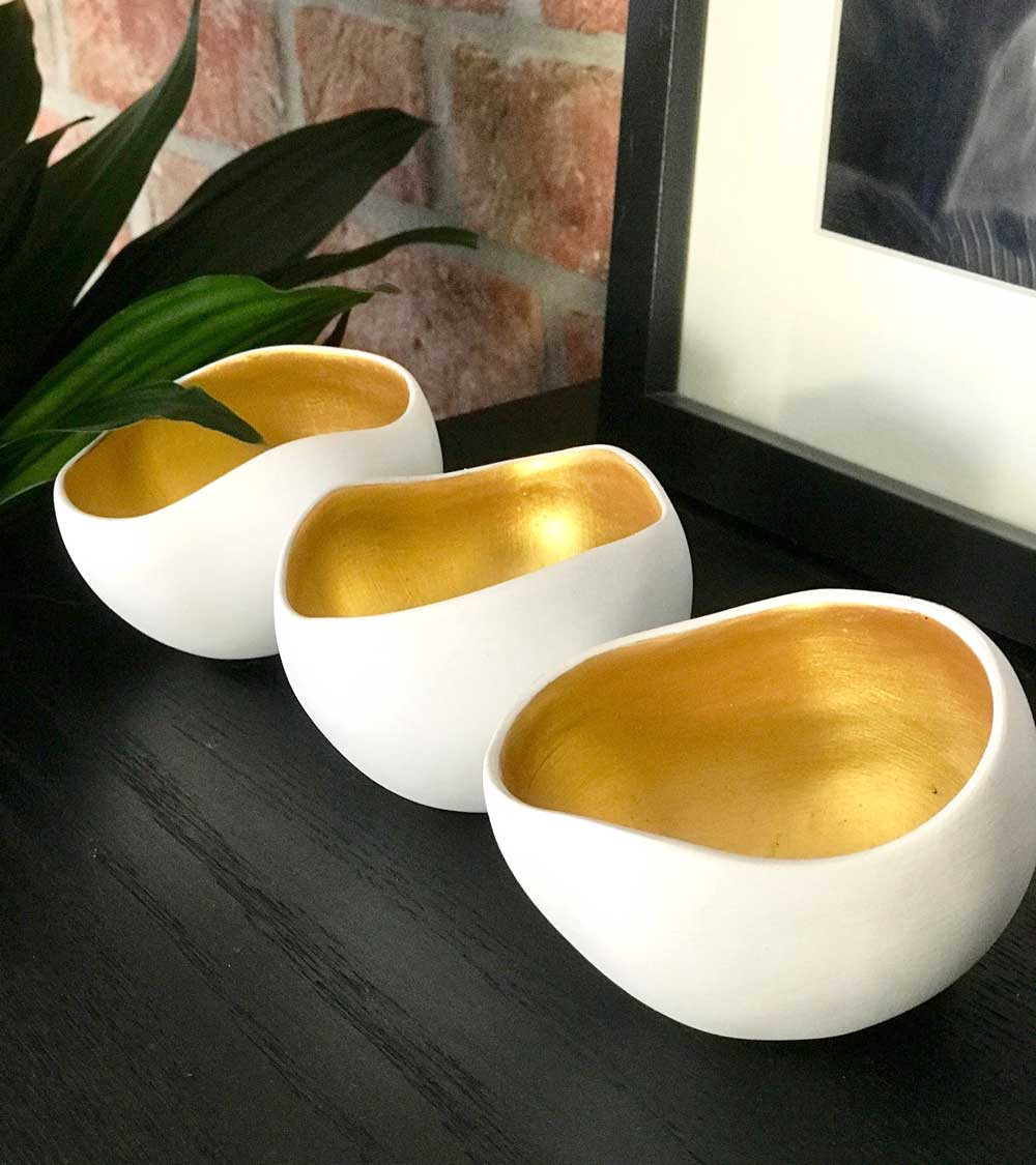Bougeoirs Gold (x3)