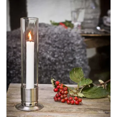 Photophore Kattvik Acier brossé | Maison du bougeoir