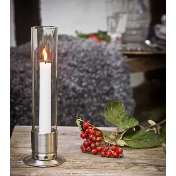 Photophore Kattvik Acier brossé | Maison du bougeoir