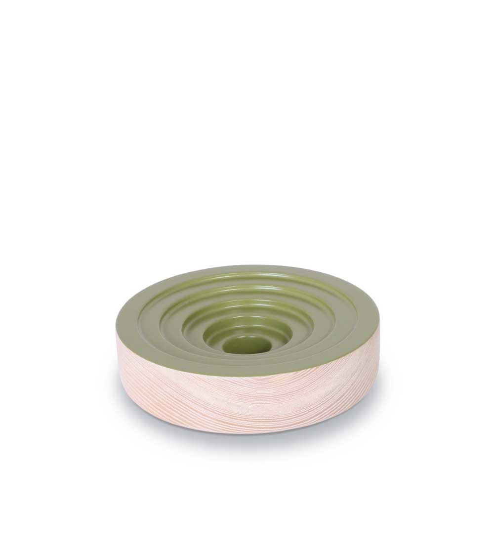 Bougeoir Woogie vert en frêne – Touche scandinave cosy