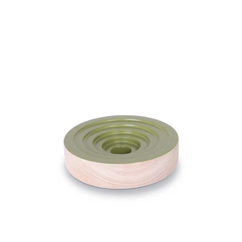 Bougeoir Woogie vert en frêne – Touche scandinave cosy