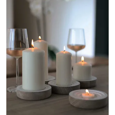 Bougeoir Woogie blanc en frêne – Modulable et design