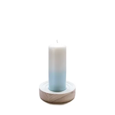 Bougeoir Woogie blanc en frêne – Modulable et design