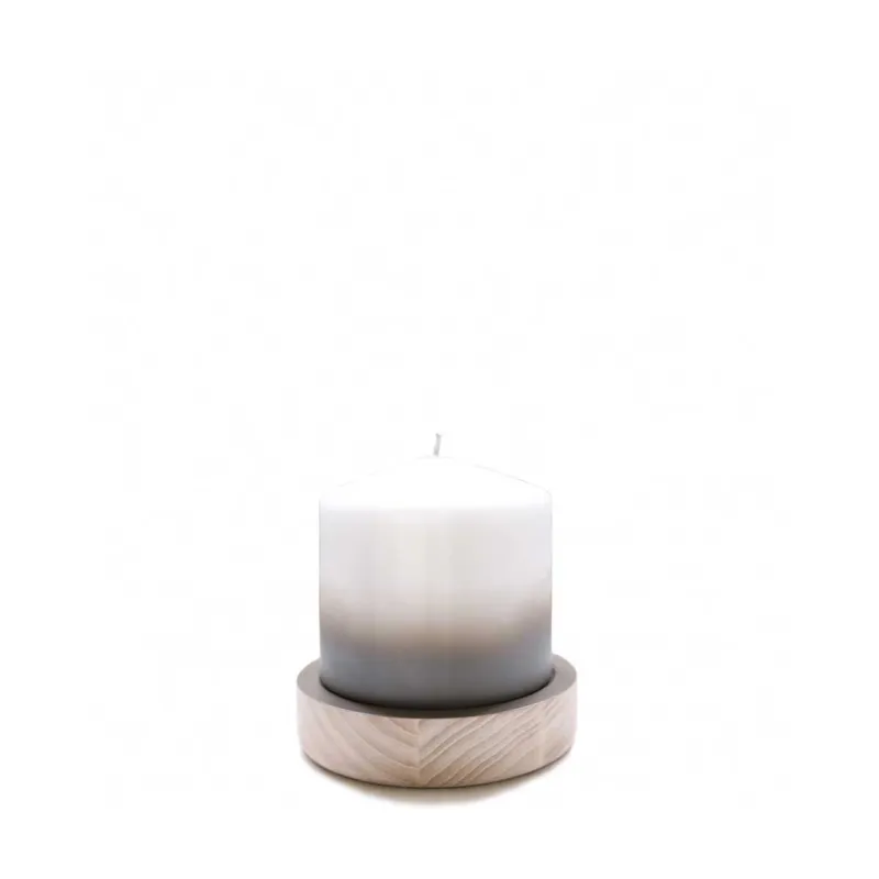 Bougeoir Woogie gris en frêne – Design modulable élégant