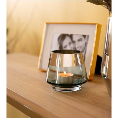 Photophore design JONA turquoise petit format