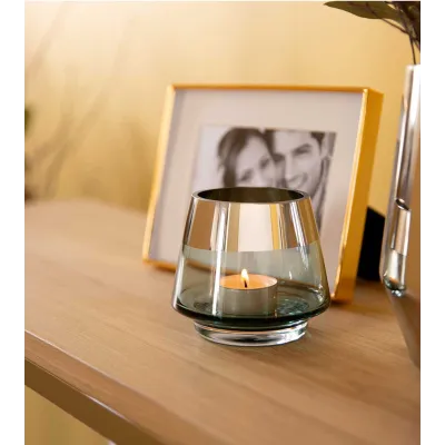 Photophore design JONA turquoise petit format