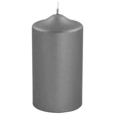 Bougie cylindrique gris métallique – Une lueur moderne pour sublimer vos espaces.