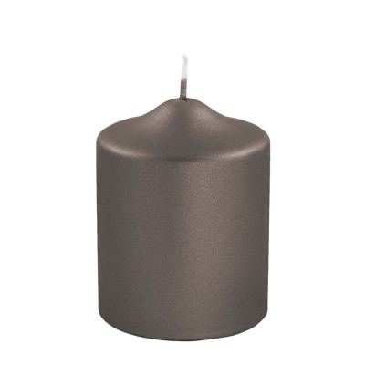 Bougie compacte mocca métallique – Élégance et chaleur dans un petit format.