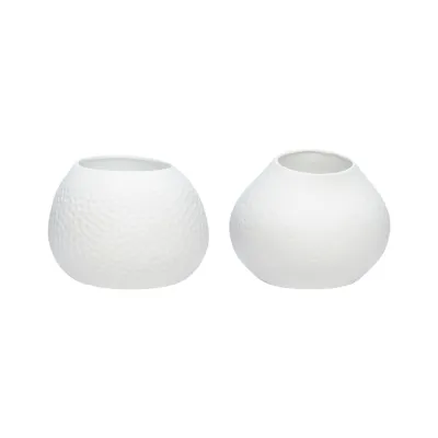 Photophore en porcelaine avec impression méduse (par 2)