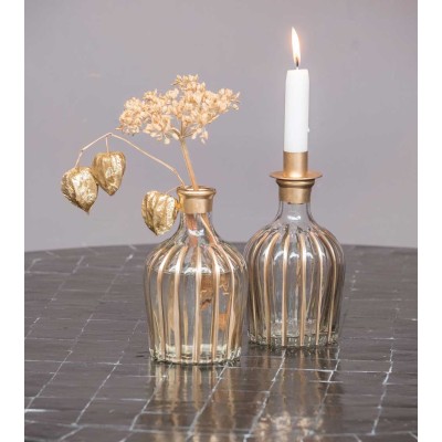 Bougeoir / Vase - moyen format rayé - Helder