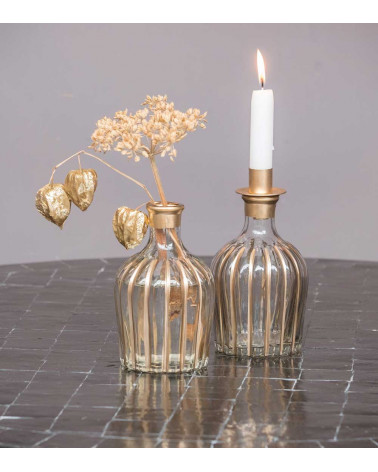 Bougeoir / Vase - moyen format rayé - Helder