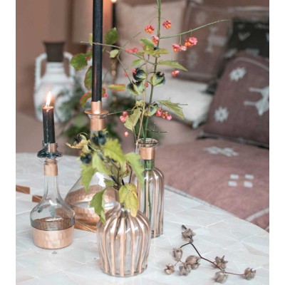 Bougeoir / Vase - moyen format rayé - Helder