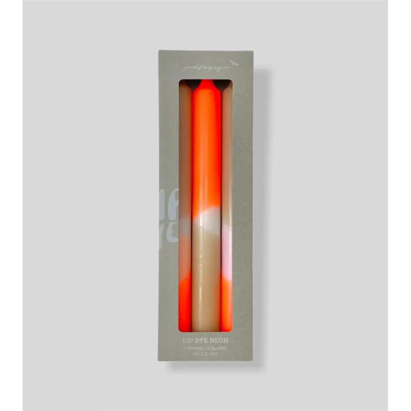 Bougies Papaya Sand en boîte – Un ensemble de couleurs douces et vives pour sublimer votre décoration.